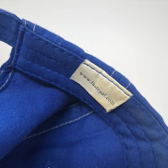 Fastenal Strapback Baseball Cap Blue One Size Adjustable Embroidered 6 Panel - Picture 8 of 9